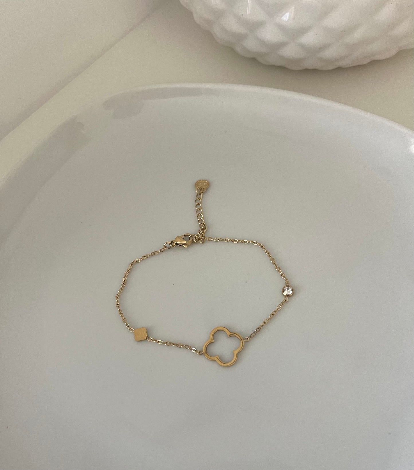 Bracelet Trèfle acier