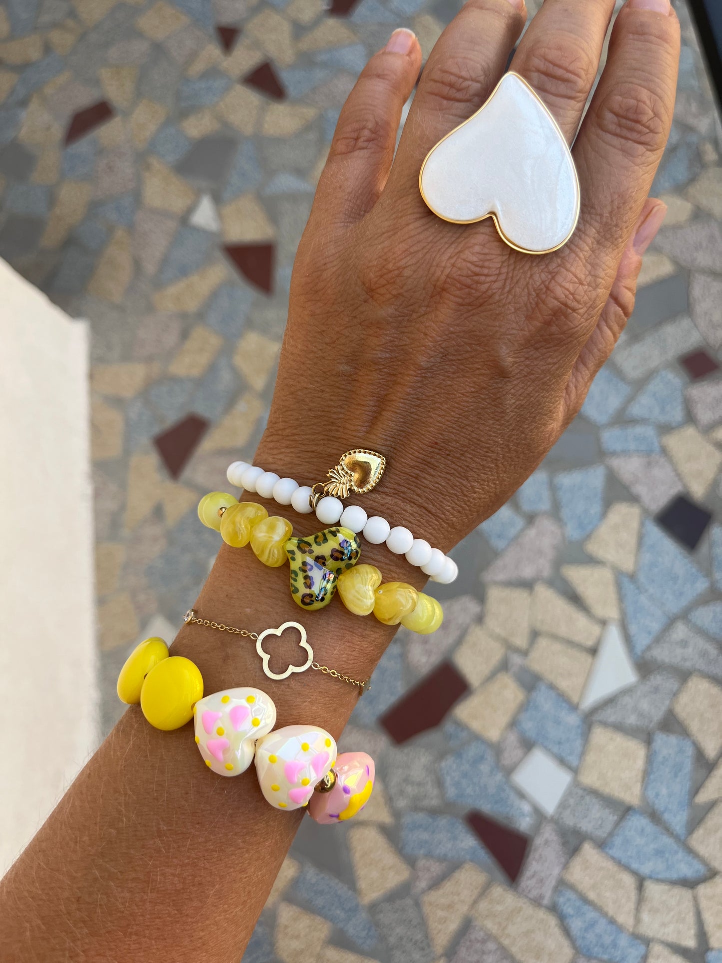 Bracelet Trèfle acier