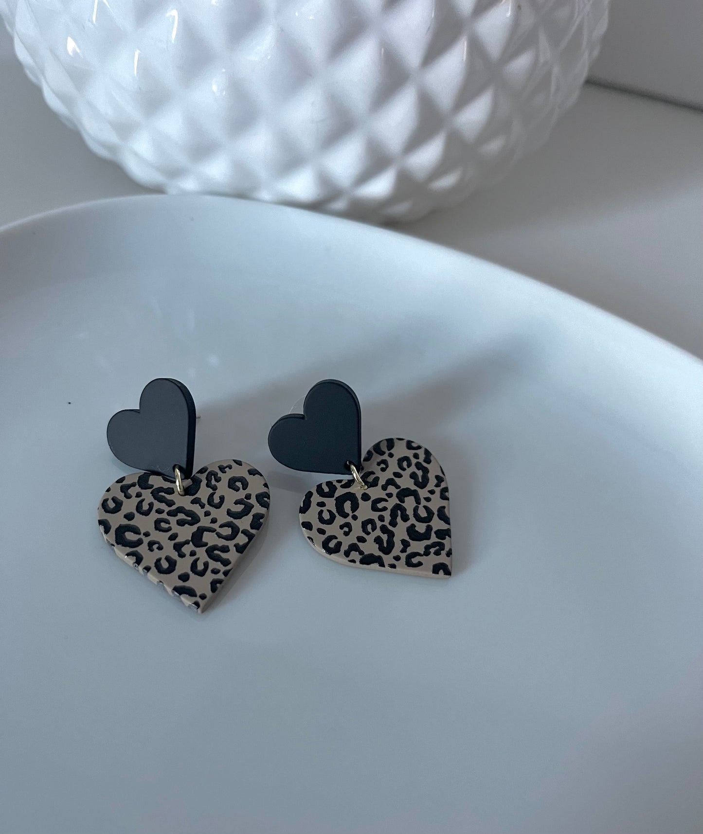 Boucles BI-Coeur léopard
