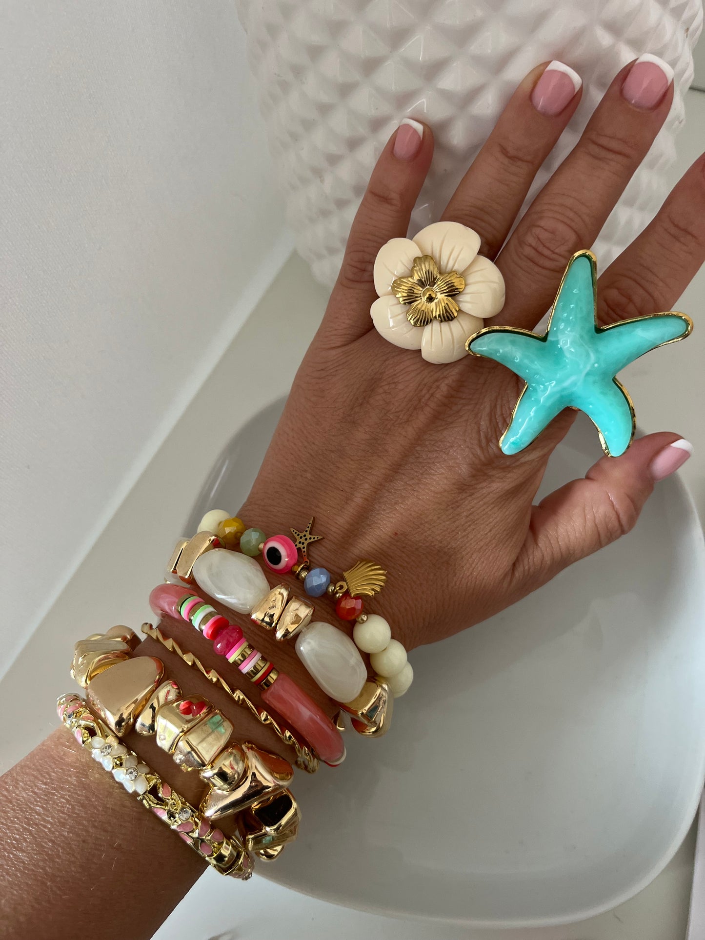 Bague FLORA nude