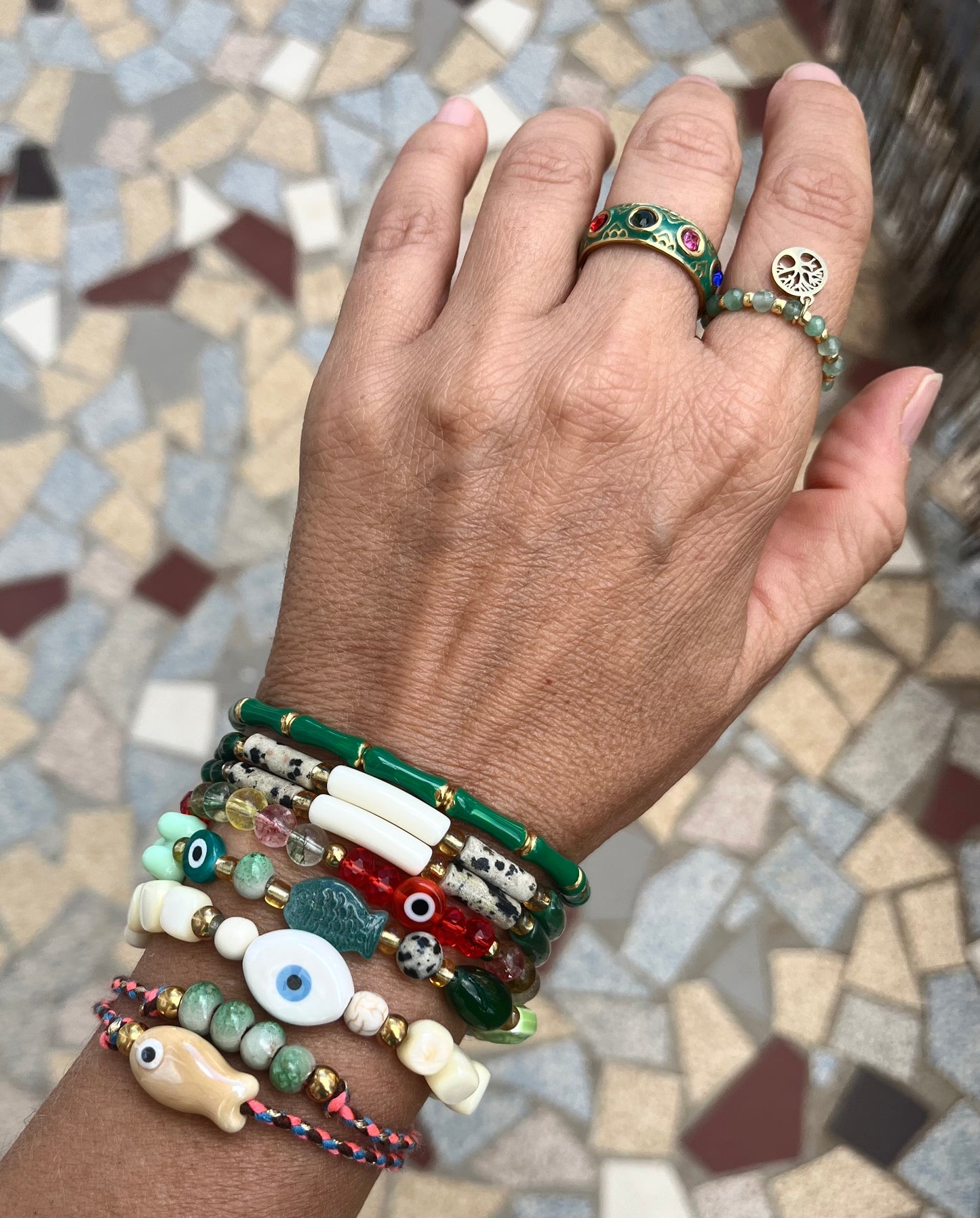 Bague NEHA vert