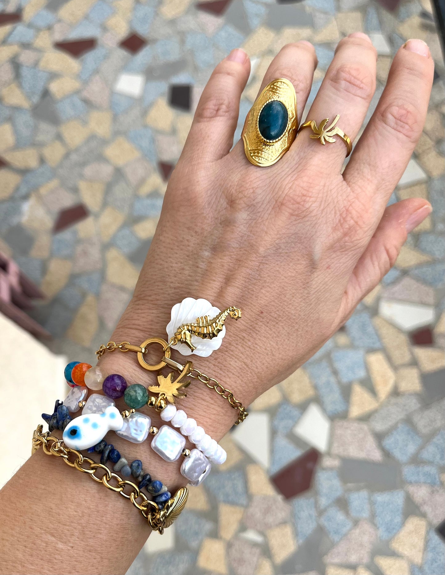 Bracelet Nacre cube