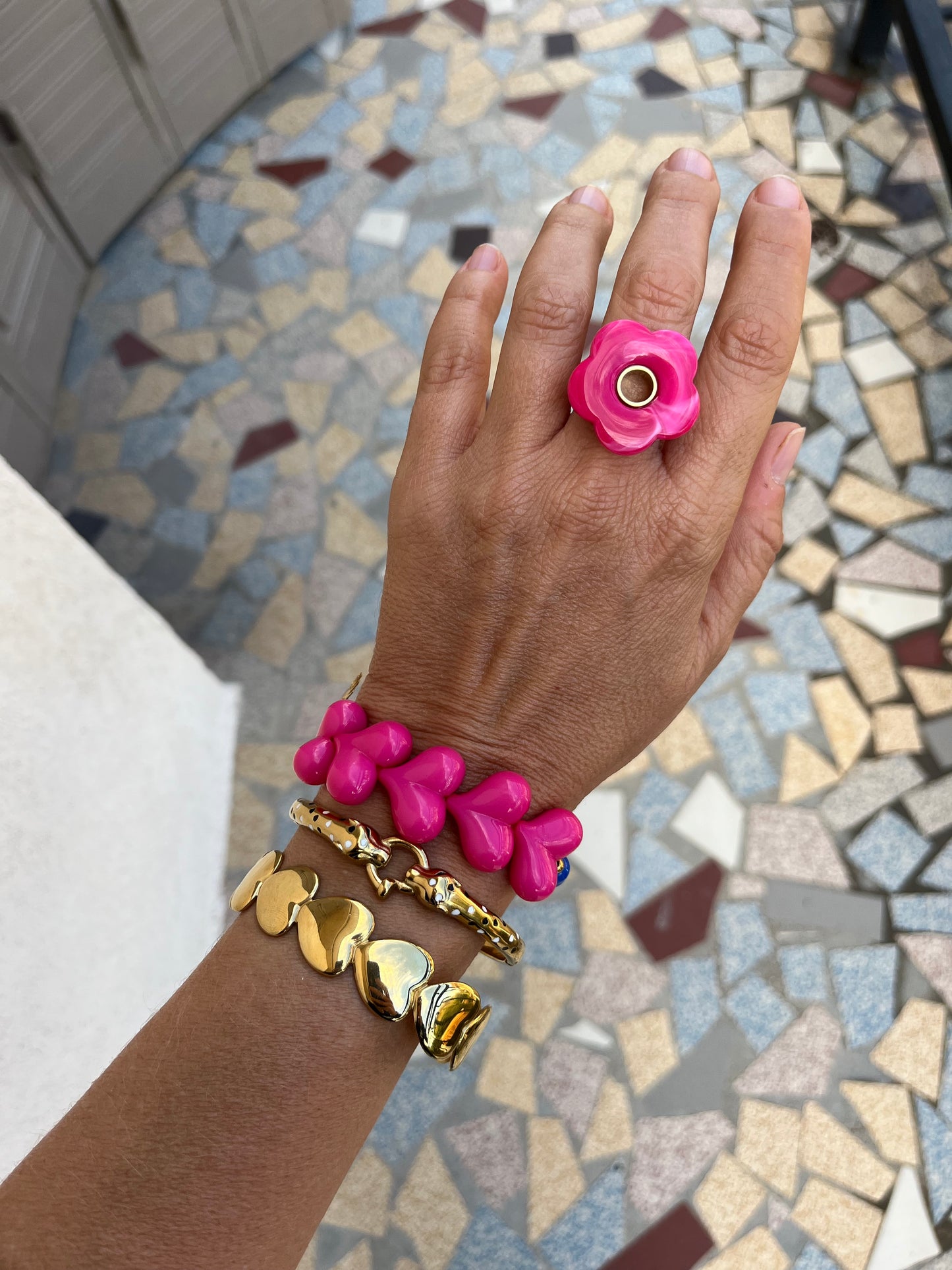 Bague FLORA FUSHIA