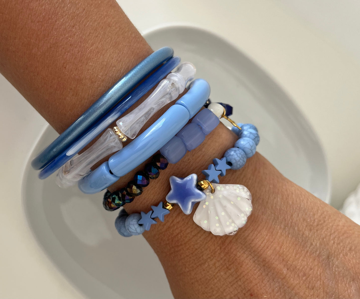 Bracelet Shell Blue Jean