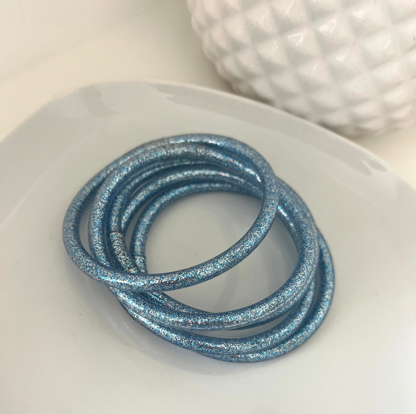 Jonc Funcky paillettes bleu M