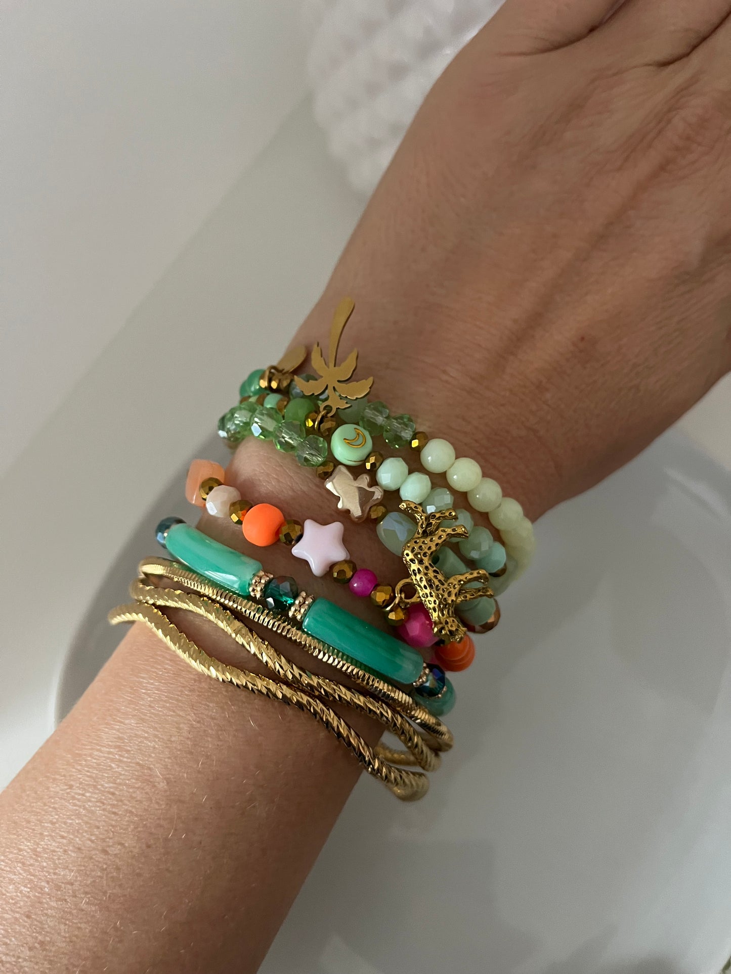 Bracelet Suzie vert d’eau