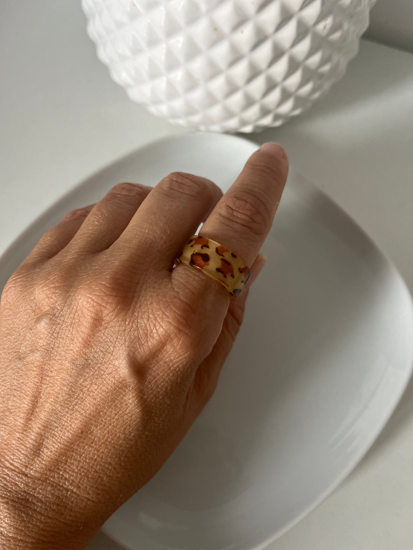 Bague LÉOPARD Acétate