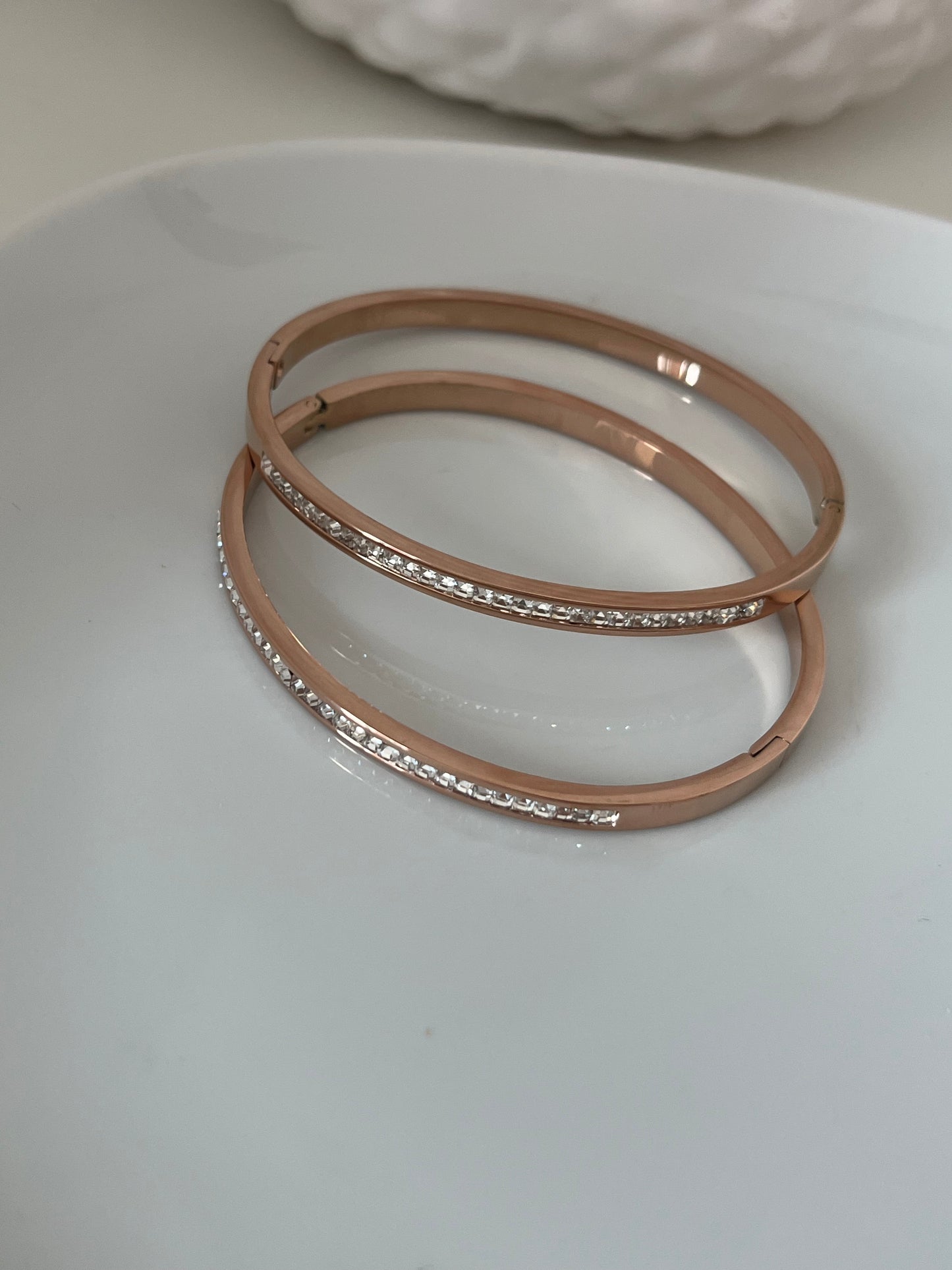 Jonc Diams rose gold