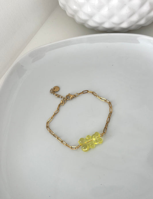 Bracelet ourson jaune