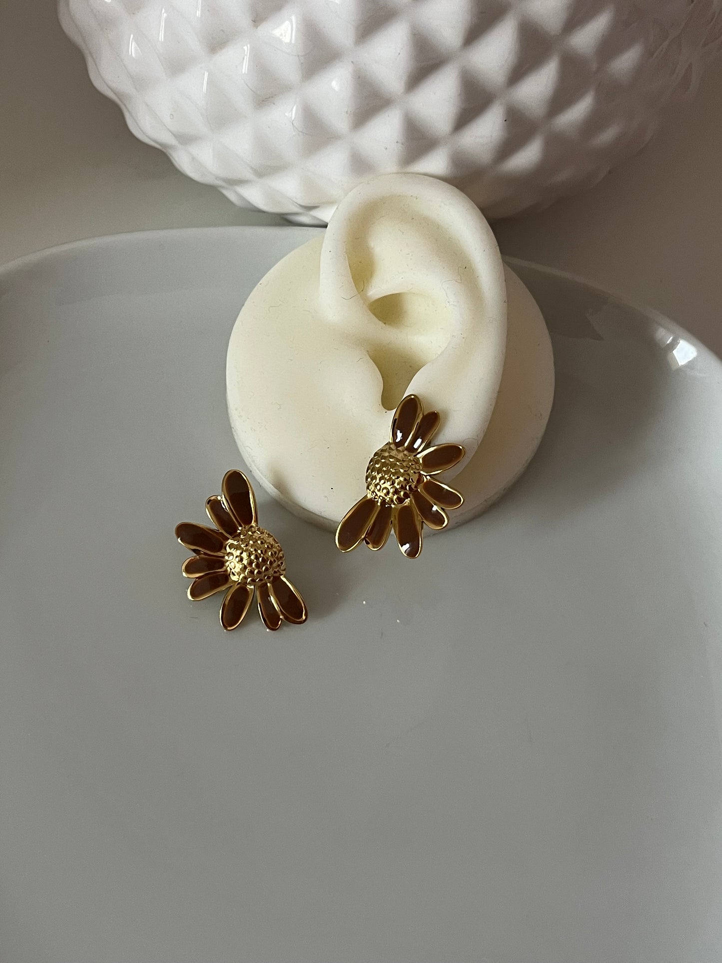 Boucle Marguerites Marron