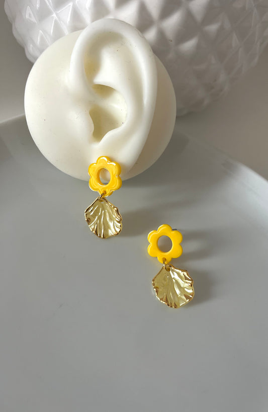 Boucles Flore pétales jaunes