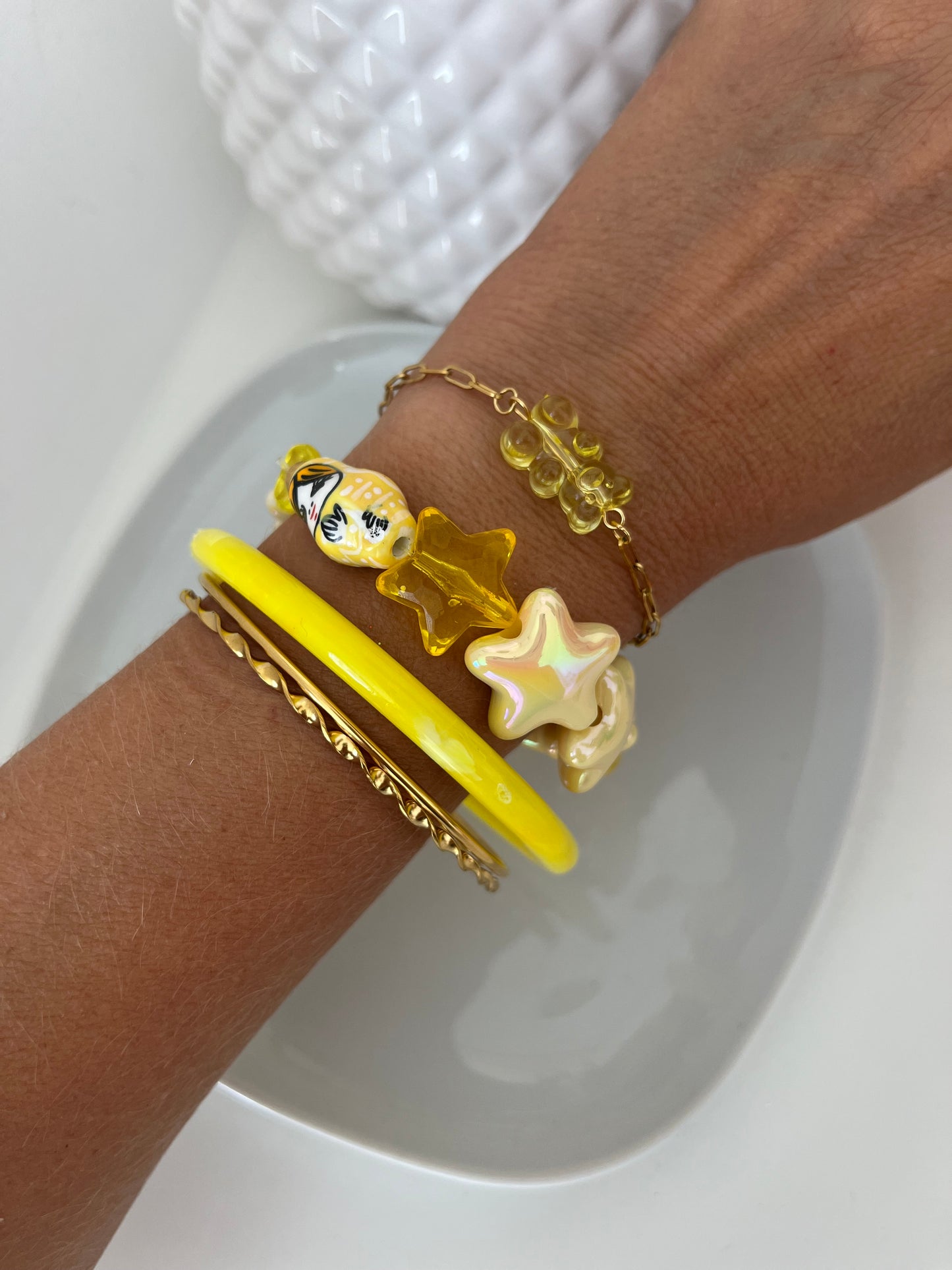 Bracelet ourson jaune