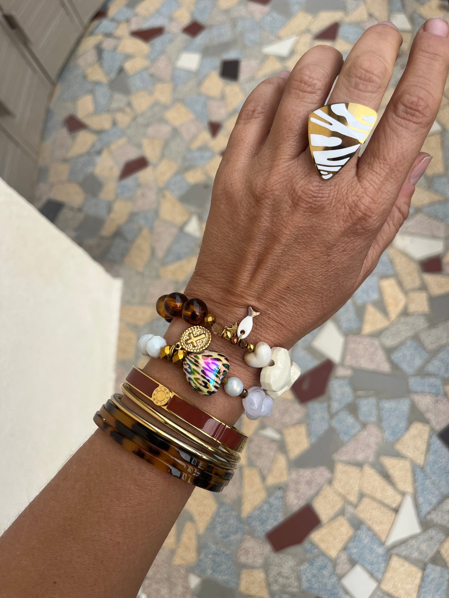 Bague zébra blanc