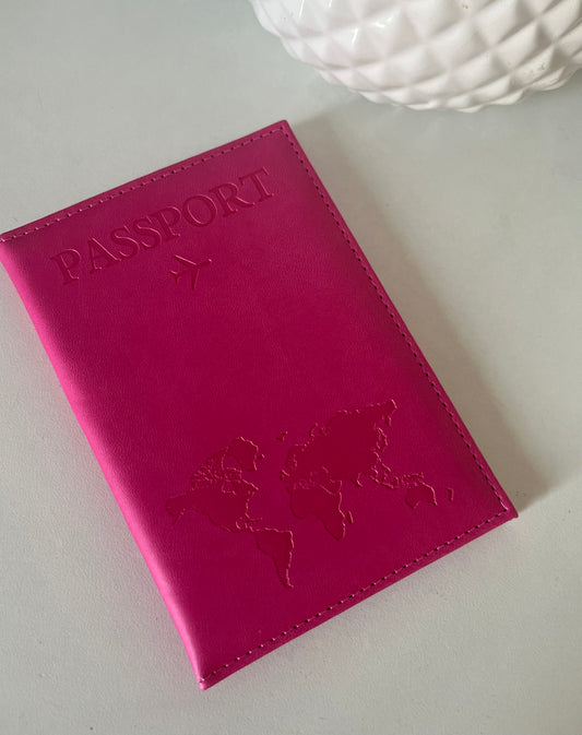 Protège passeport Rose fuschia