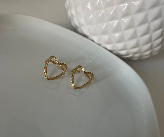 Bague ODE cœur martèlé