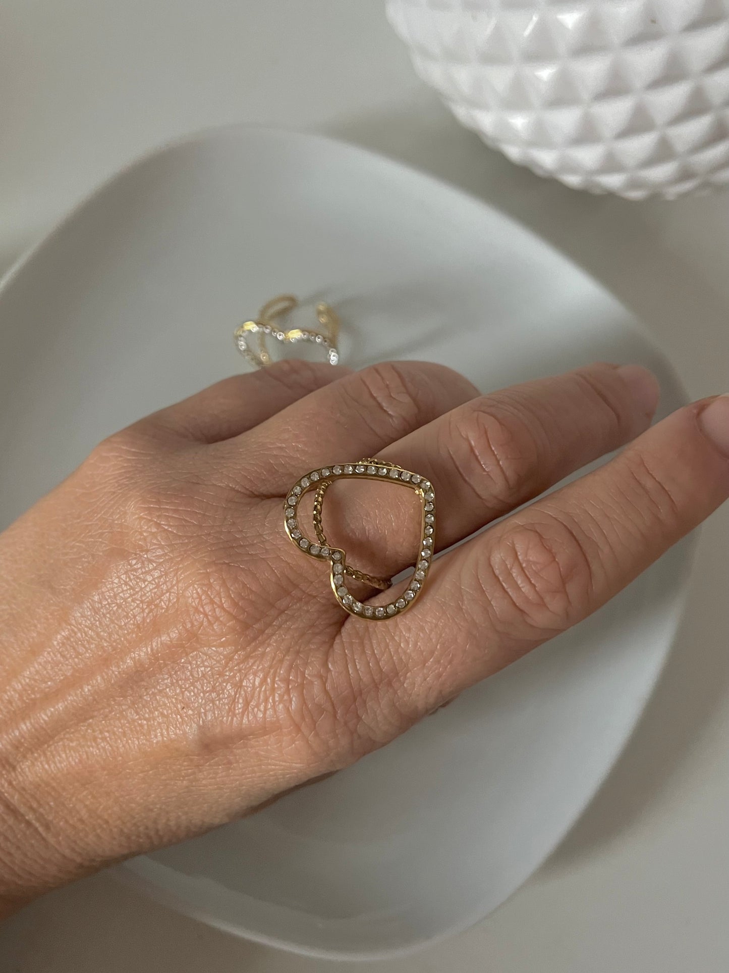 Bague cœur DIams
