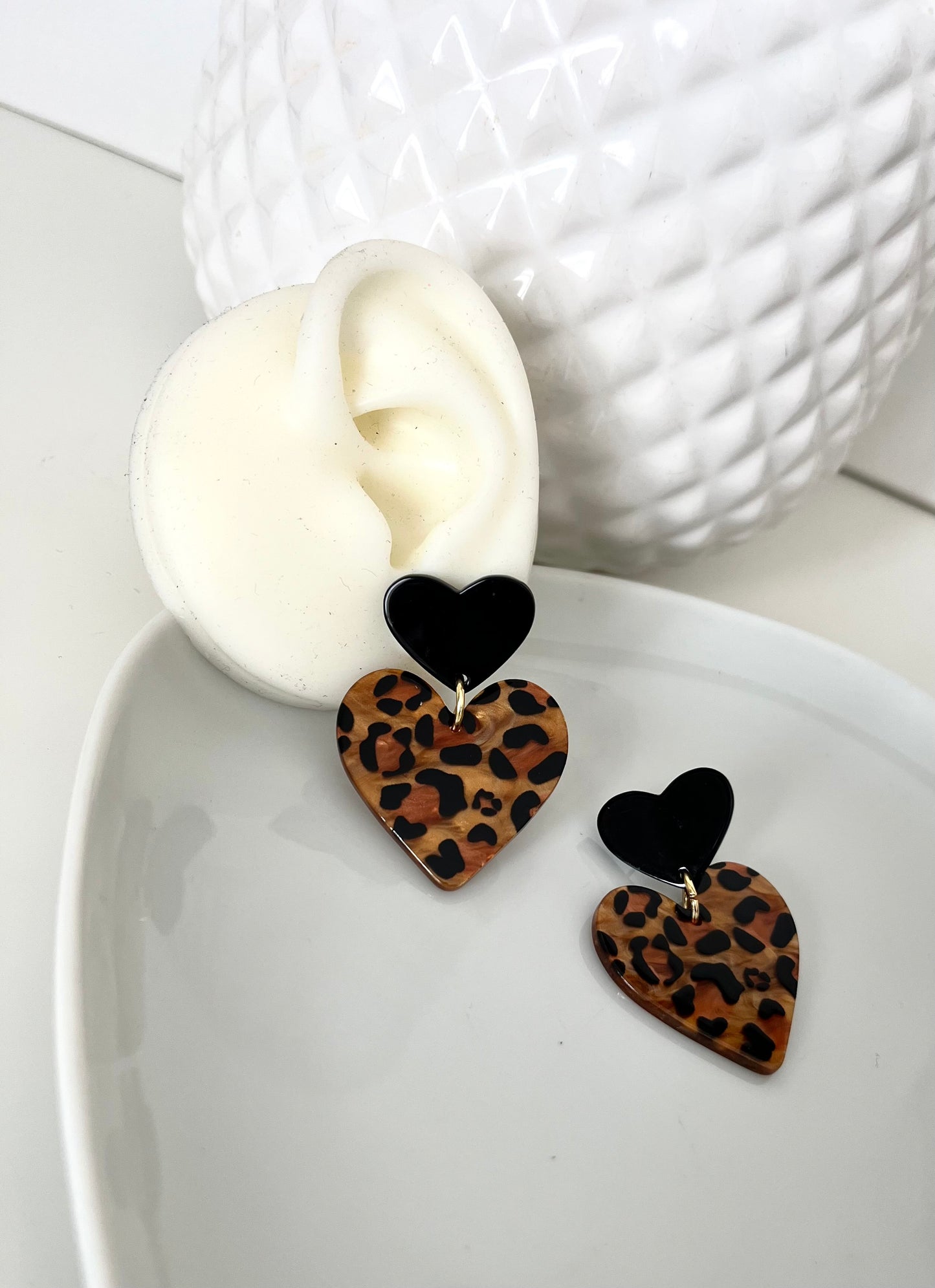 Boucles Cœur Léo noir