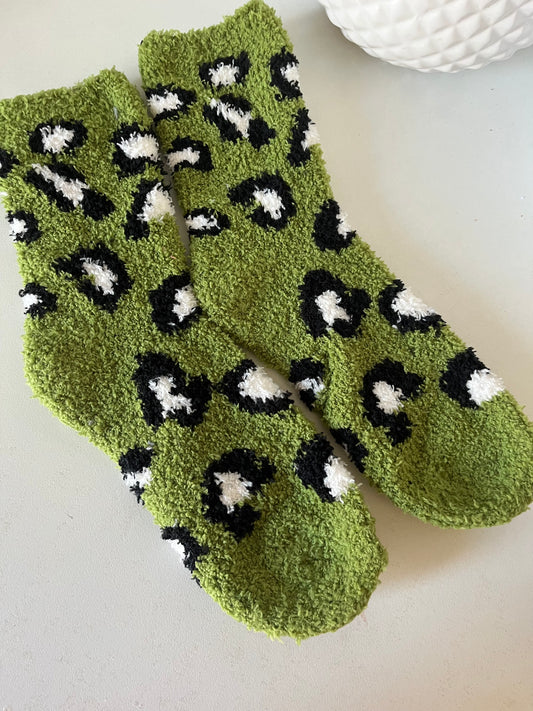 Chaussettes moumoute Léo Vert