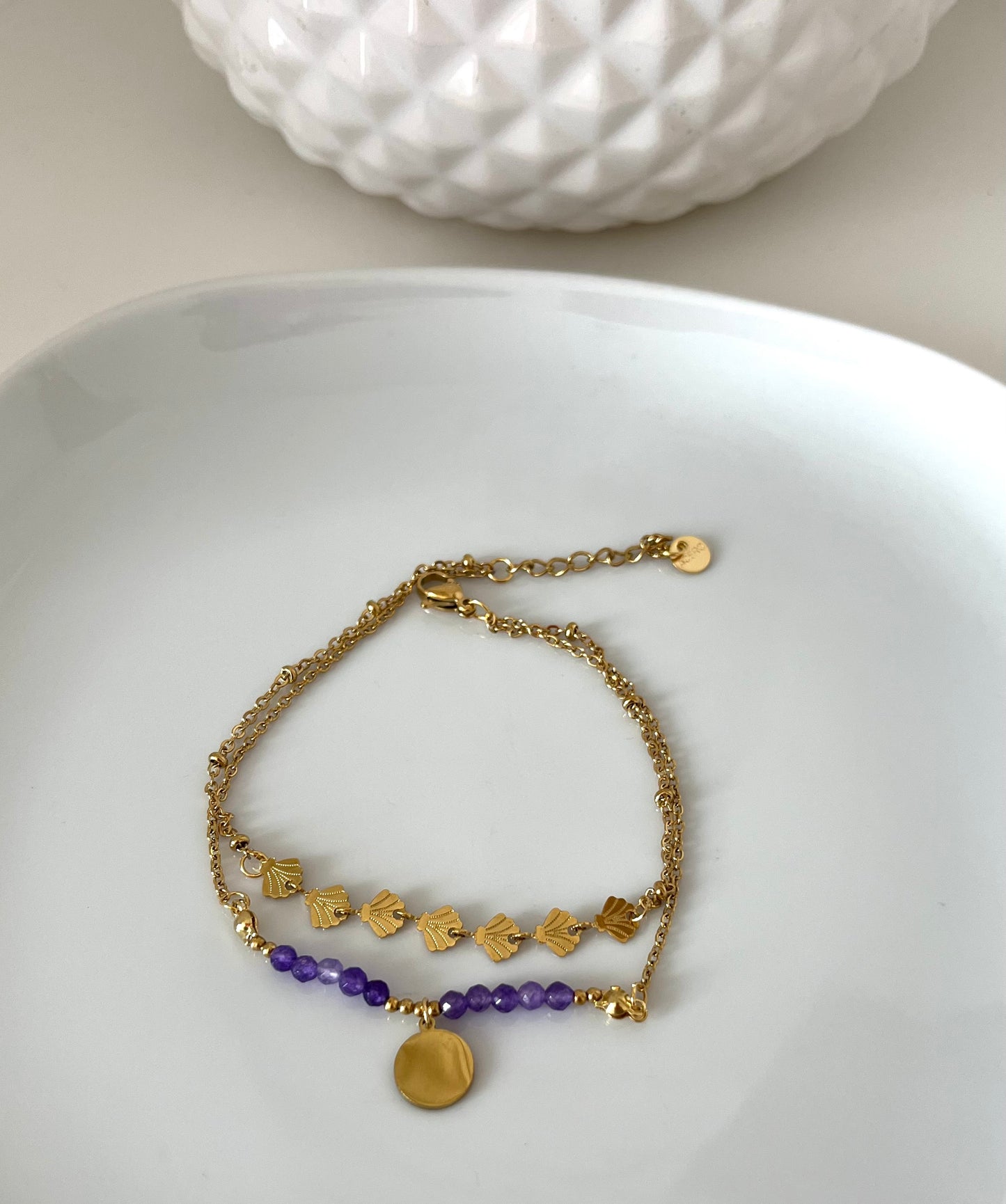 Chaîne de cheville AURIA violet