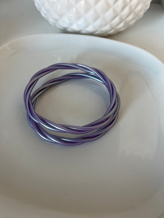 Jonc TORSADÉ taille S mauve