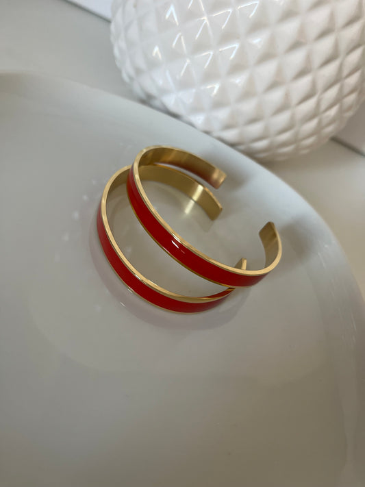 Jonc rouge acier inoxydable
