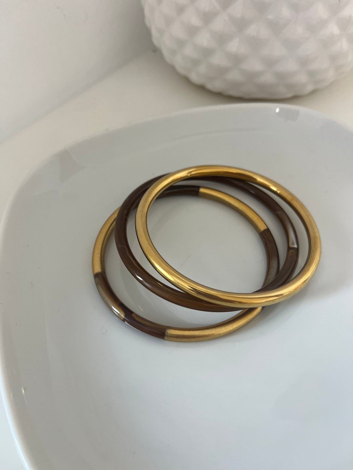 Lot de 3 jonc Belly marron