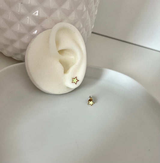 Clous d’oreilles Star jaune