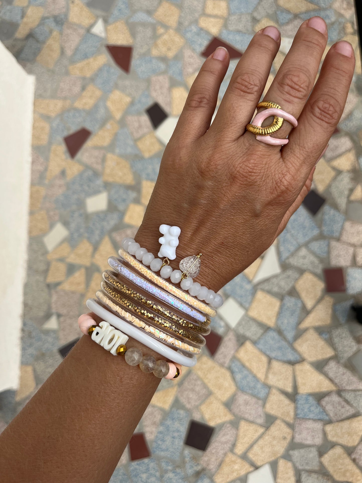 Bague Helia rose