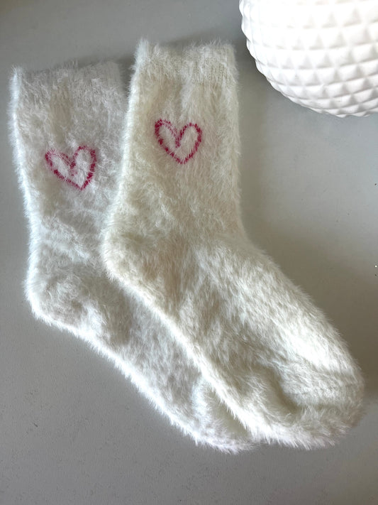 Chaussette moumoute blanches