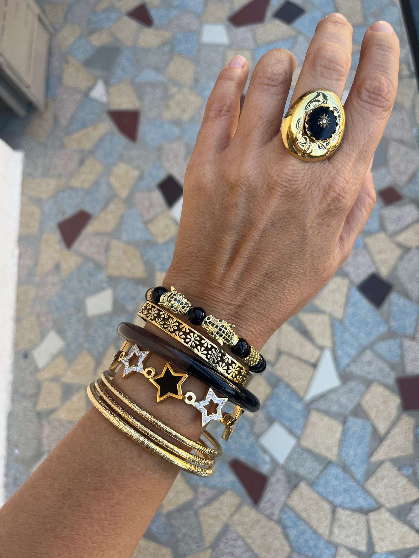 Bague Elsa noire