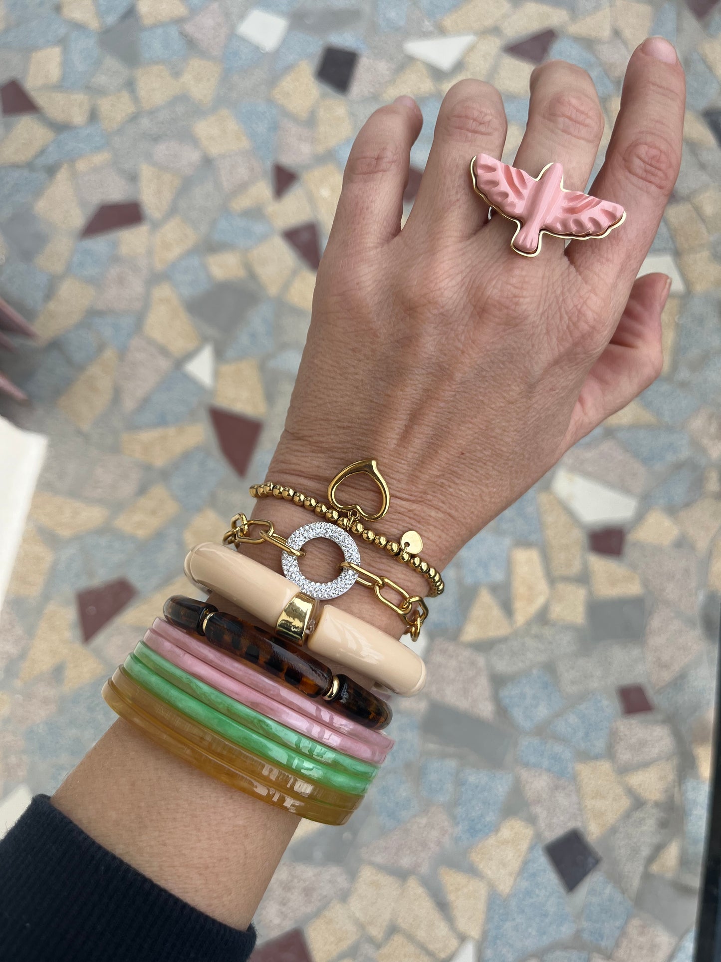 Bague Aigle Rose