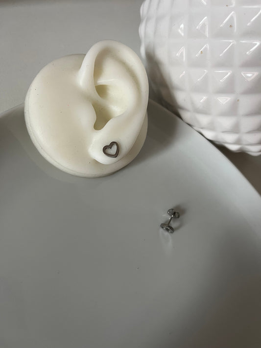 Clous d’oreilles Heart argent