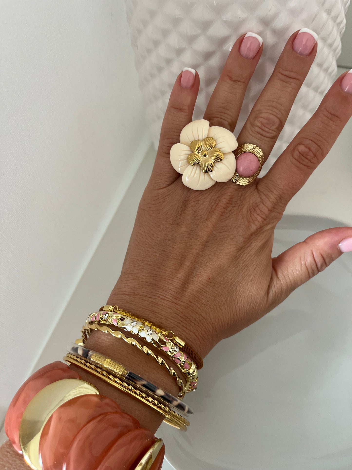 Bague FLORA nude
