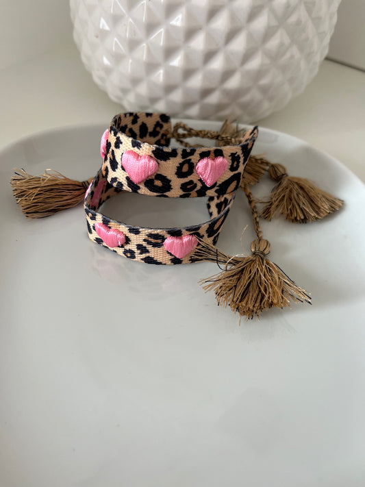 Bracelet Léo tissé cœur