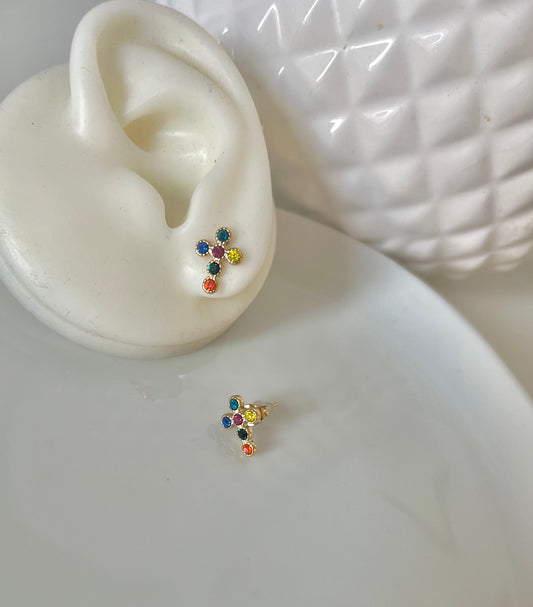 Boucles clous CRUZ COLOR