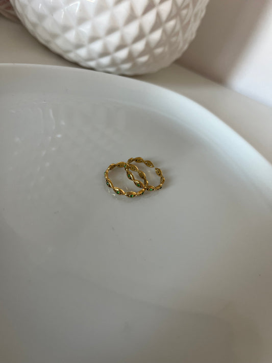Bague EYES Fine verte