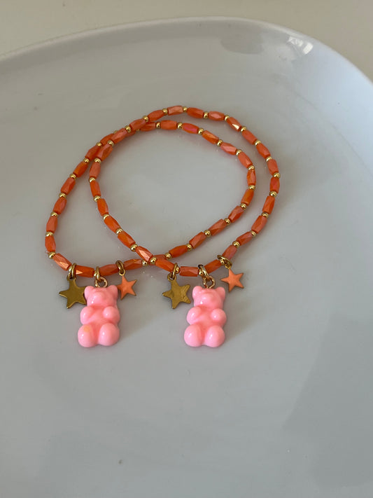 Bracelet Bear corail