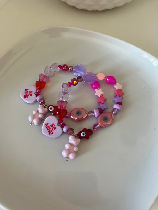 Bracelet Mina mauve rose