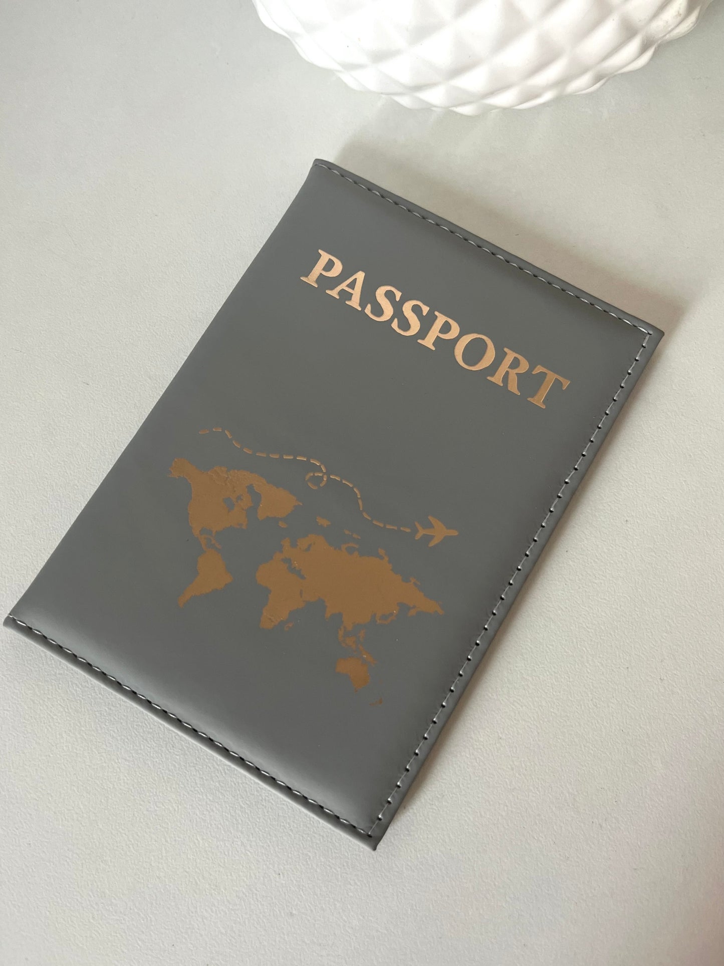 Protège passeport Gris