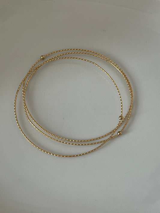 Lot de 3 joncs fin Martèlé