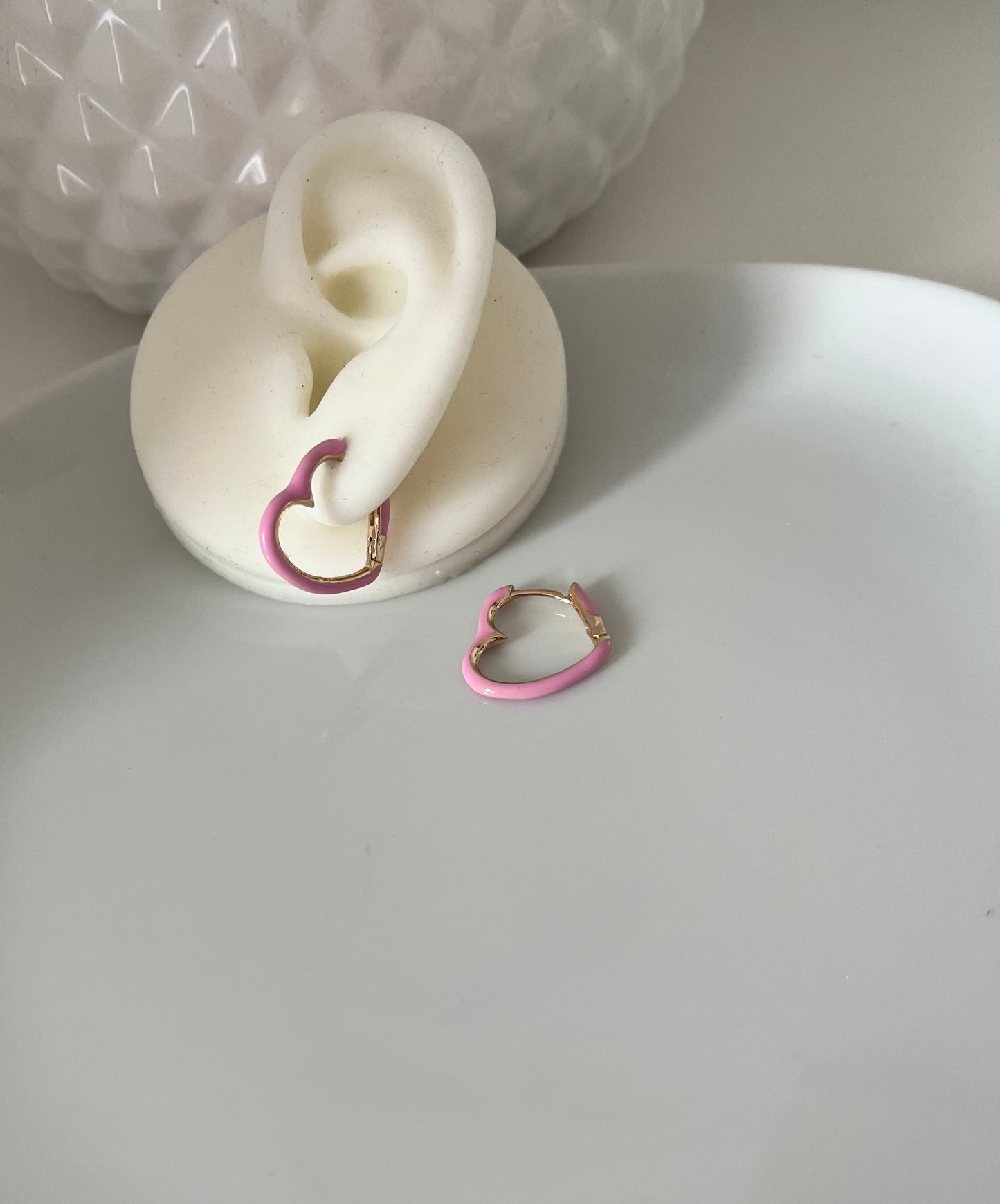 Boucles d’oreilles LOVE rose