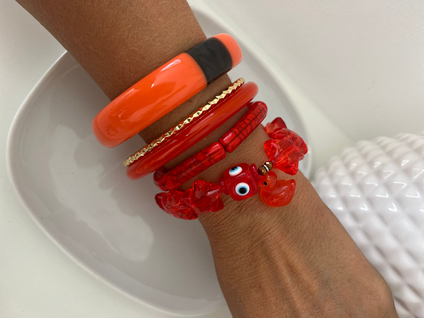 Bracelet star duck rouge