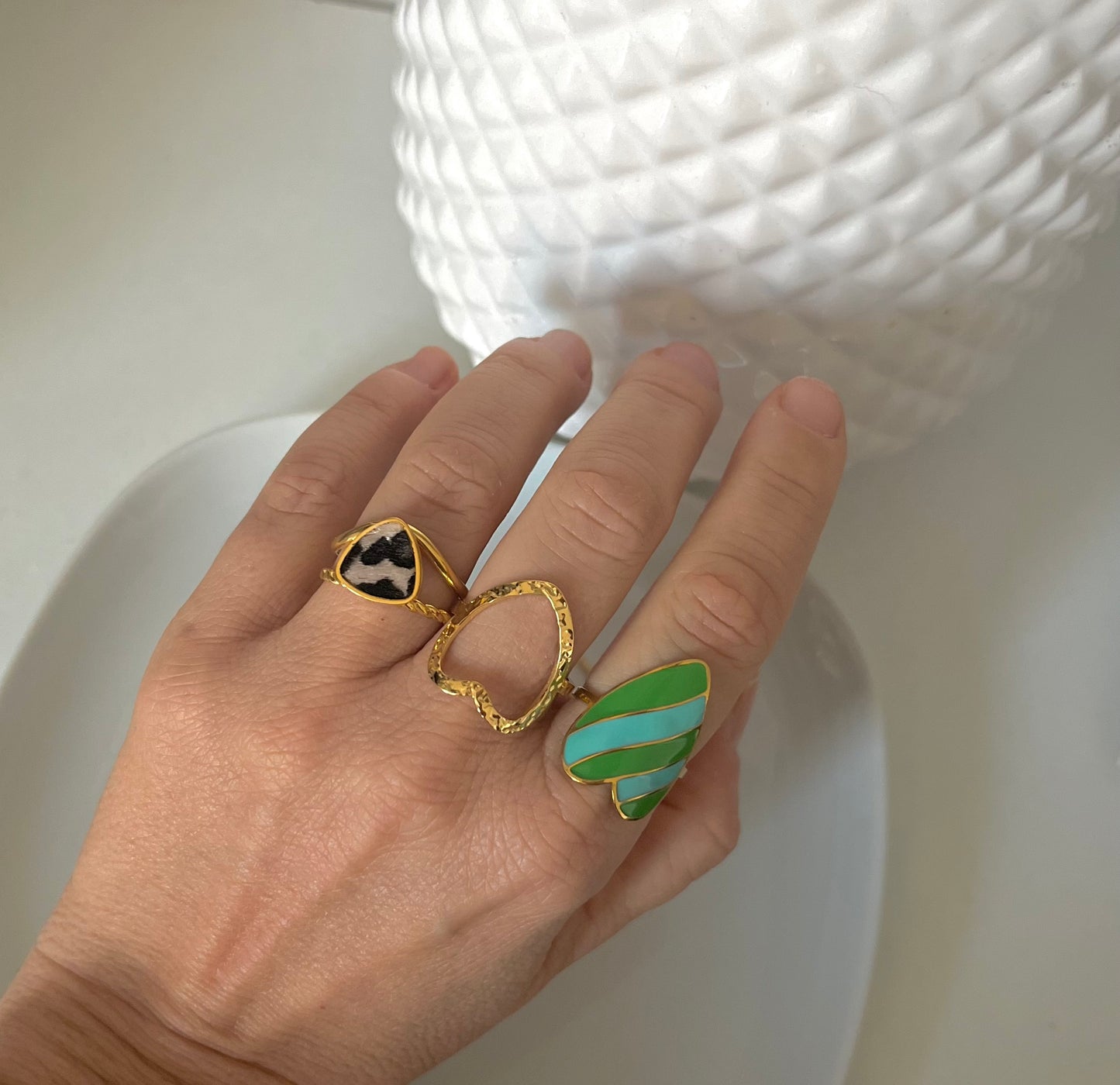 Bague ODE cœur martèlé
