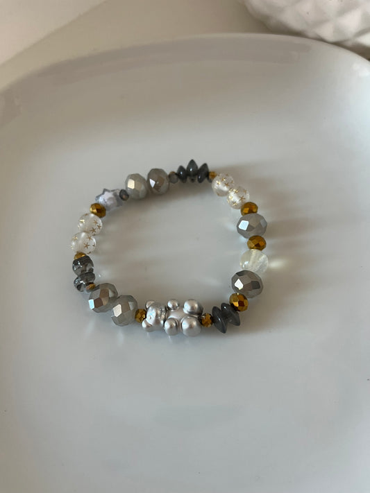 Bracelet Bear gris Pearl