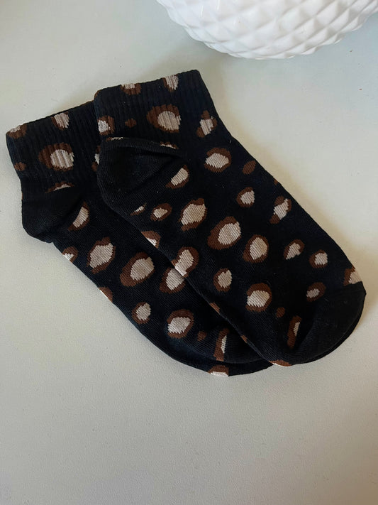 Chaussettes léopard Noir