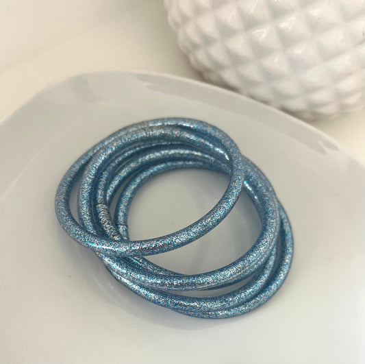 Jonc Funcky paillettes bleu M