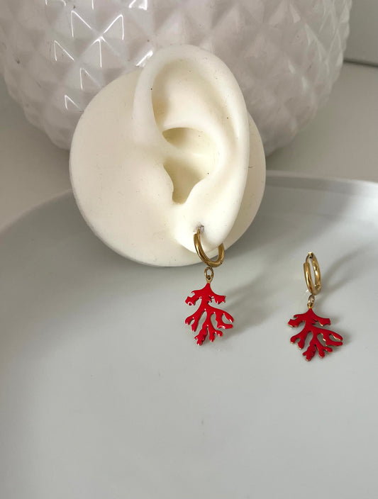 Boucles d’oreilles Corail