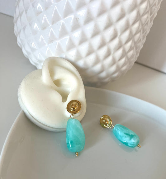 Boucles Pearl turquoise