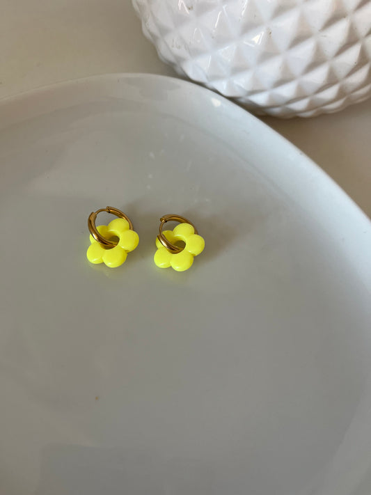 Créoles Flowers jaunes