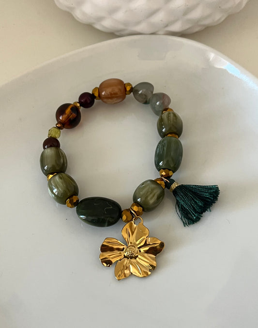 Bracelet Flower Green